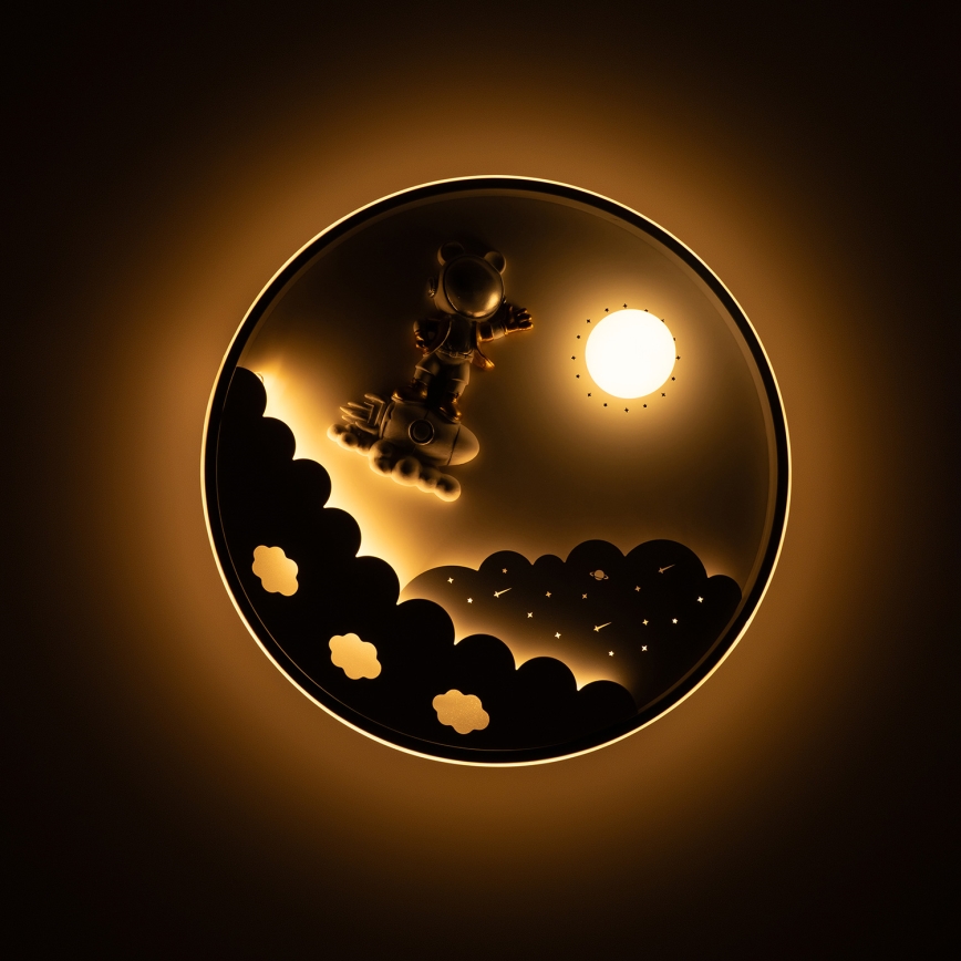 Brilagi - Plafonieră LED dimabilă pentru copii ASTRO LED/68W/230V 3000-6000K diam. 49 cm + telecomandă