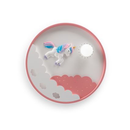 Brilagi - Plafonieră LED reglabilă pentru copii UNICORN, LED 68W, 230V, 3000–6000K, Ø 49 cm + telecomandă