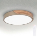 BRILAGI - Plafonieră LED reglabilă PILANA LED/48W/230V 3000-6500K stejar/bej diam. 40 cm + telecomandă