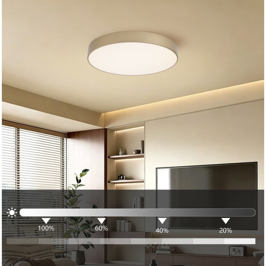 Brilagi - Plafonieră LED dimabilă POOL LED/60W/230V 3000–6000K Ø 50 cm, finisaj auriu + telecomandă