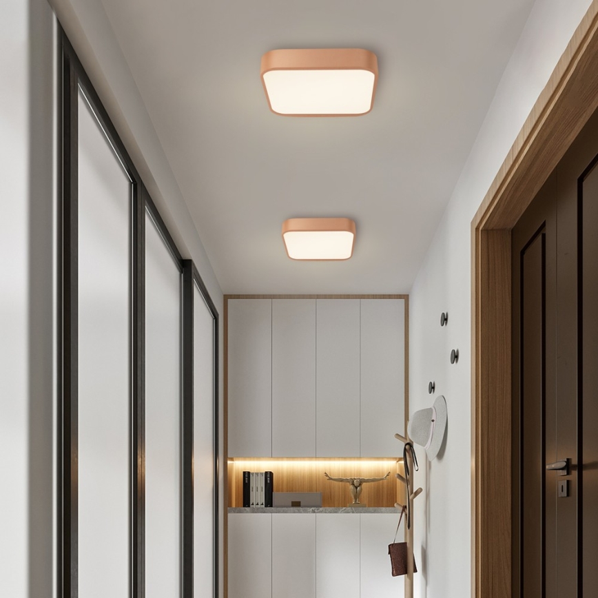 Brilagi - Plafonieră LED dimabilă POOL SQUARE LED/36W/230V 3000-6000K 40x40 cm bronz + telecomandă