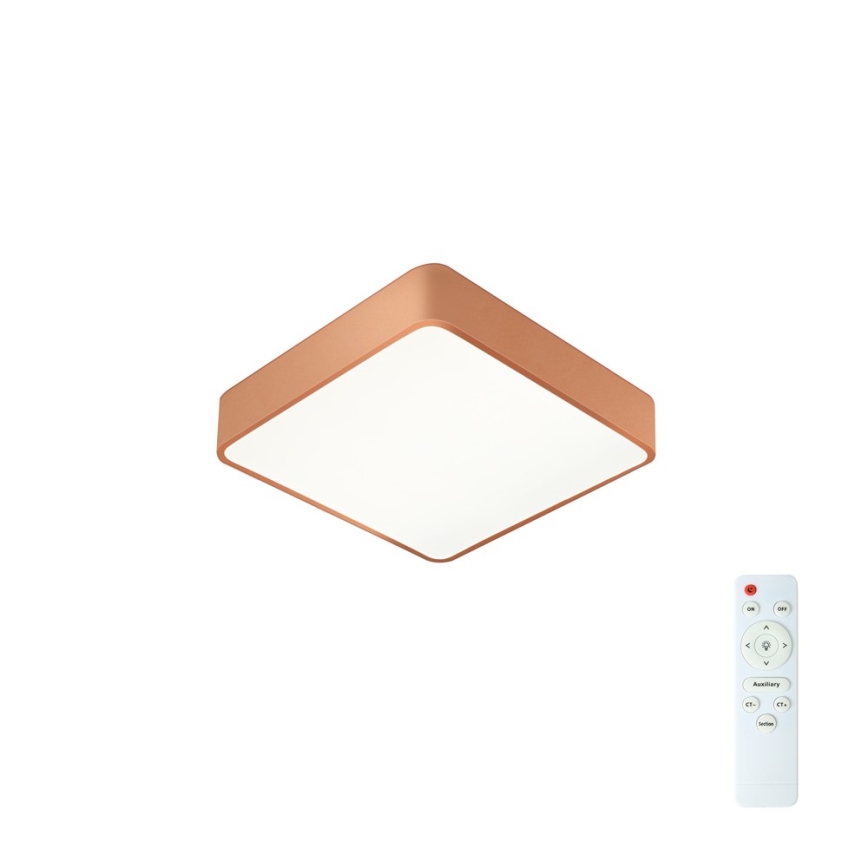 Brilagi - Plafonieră LED dimabilă POOL SQUARE LED/36W/230V 3000-6000K 40x40 cm bronz + telecomandă