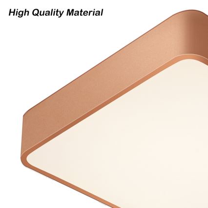 Brilagi - Plafonieră LED dimabilă POOL SQUARE LED/36W/230V 3000-6000K 40x40 cm bronz + telecomandă