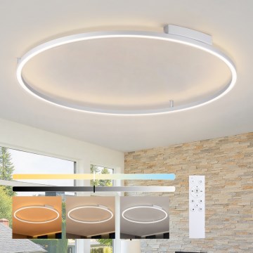 Brilagi - plafonieră LED reglabilă PORTOFINO LED/85W/230V 3000-6000K Ø 120 cm argintie + telecomandă