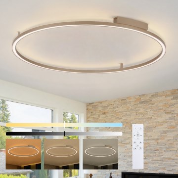 Brilagi - Plafonieră LED reglabilă PORTOFINO LED/85W/230V 3000-6000K Ø 120 cm bej + telecomandă