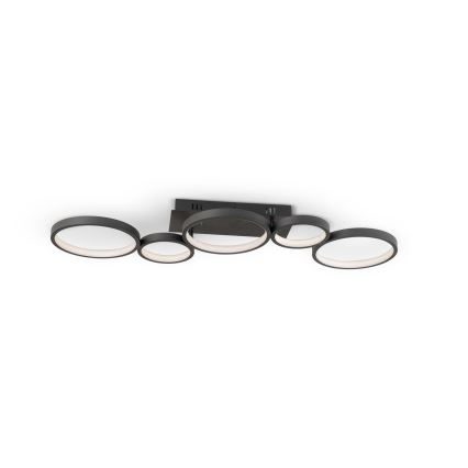 Brilagi - RINGO Plafonieră LED reglabilă 34W/230V 3000-6000K 28x84 cm, negru + telecomandă