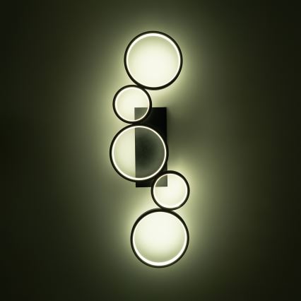 Brilagi - RINGO Plafonieră LED reglabilă 34W/230V 3000-6000K 28x84 cm, negru + telecomandă