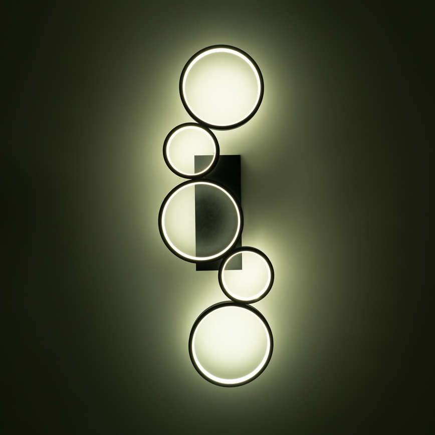 Brilagi - RINGO Plafonieră LED reglabilă 34W/230V 3000-6000K 28x84 cm, negru + telecomandă
