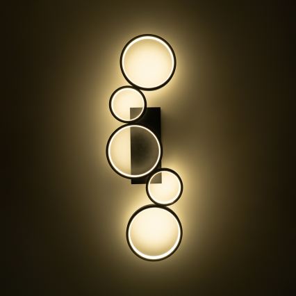 Brilagi - RINGO Plafonieră LED reglabilă 34W/230V 3000-6000K 28x84 cm, negru + telecomandă