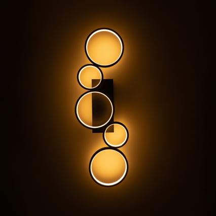 Brilagi - RINGO Plafonieră LED reglabilă 34W/230V 3000-6000K 28x84 cm, negru + telecomandă