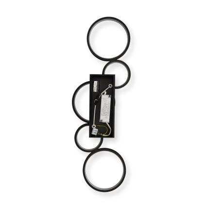 Brilagi - RINGO Plafonieră LED reglabilă 34W/230V 3000-6000K 28x84 cm, negru + telecomandă