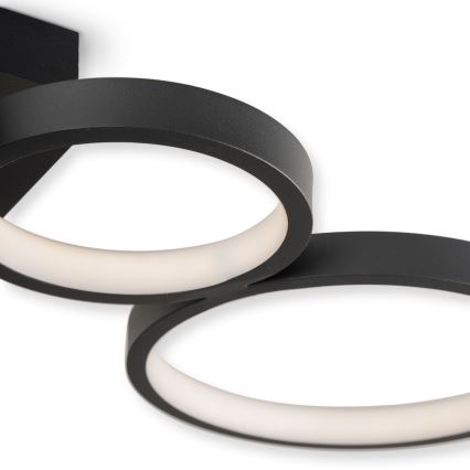 Brilagi - RINGO Plafonieră LED reglabilă 34W/230V 3000-6000K 28x84 cm, negru + telecomandă