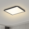Brilagi - Plafonieră LED reglabilă SLIMFRAME, 25 W, 230 V, 30 x 30 cm, 3000–6000 K, neagră, cu telecomandă
