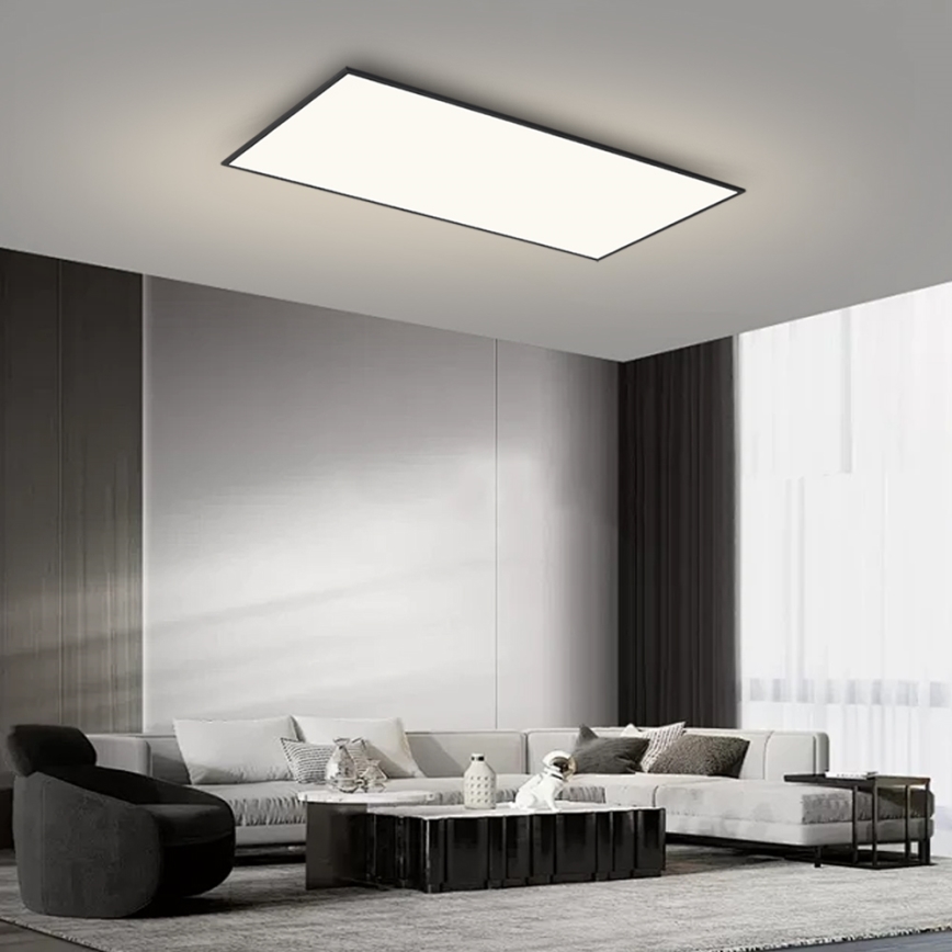 Brilagi - Plafonieră LED dimabilă SLIMFRAME LED/80W/230V 120x60 cm 3000-6000K neagră + telecomandă