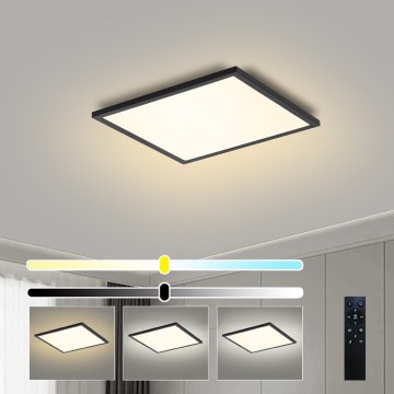 Brilagi - Plafonieră LED reglabilă SLIMFRAME LED/25W/230V 30x30 cm 3000-6000K neagră + telecomandă