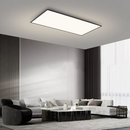 Brilagi - Lampă de tavan LED dimmabilă SLIMFRAME LED/80W/230V 120x60 cm 3000-6000K negru + telecomandă