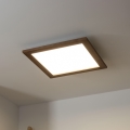 Brilagi - Plafonieră LED reglabilă SLIMFRAME WOOD LED/36W/230V 49,5x49,5 cm 3000-6000K maro închis + telecomandă