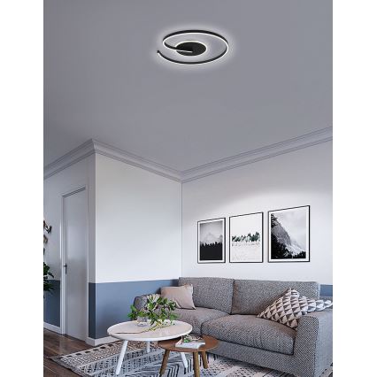 Brilagi - Plafonieră LED dimmabilă SPIRAL, 56W, 230V, Ø 50 cm, 3000/4000/6000K, cu telecomandă
