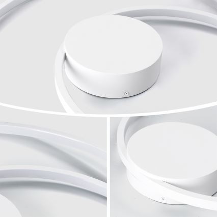 Brilagi - Plafonieră LED reglabilă TWISTER, 48W, 230V, 3000-6000K, Ø 50 cm, albă, cu telecomandă