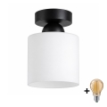 BRILAGI - Plafonieră LED RETRO GLASS 1xE27/60W/230V Ø 10 cm negru/alb