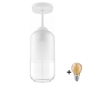 BRILAGI - Plafonieră LED RETRO GLASS 1xE27/60W/230V Ø 14 cm albă