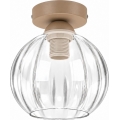 BRILAGI - Plafonieră LED RETRO GLASS 1xE27/60W/230V Ø 18 cm bej/transparentă