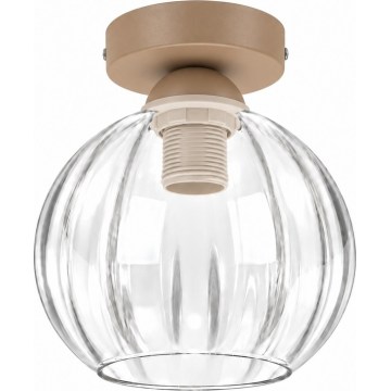 BRILAGI - Plafonieră LED RETRO GLASS 1xE27/60W/230V Ø 18 cm bej/transparentă