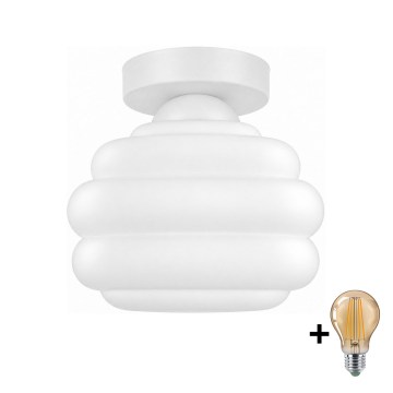 BRILAGI - Plafonieră LED RETRO GLASS 1xE27/60W/230V Ø 20 cm alb/alb