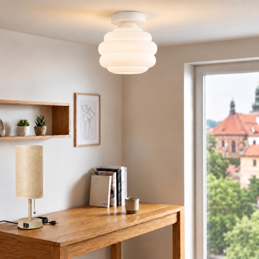 BRILAGI - Plafonieră LED RETRO GLASS 1xE27/60W/230V Ø 20 cm alb/alb