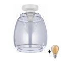 BRILAGI - Plafonieră LED RETRO GLASS 1xE27/60W/230V Ø 26 cm alb/gri fumuriu