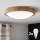 Brilagi - Plafonieră LED RGBW CARVALHO SLIM, reglabilă, 2xE27, 9W, 230V, 2700–6500K, Wi‑Fi, stejar, Ø37 cm