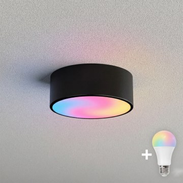 BRILAGI - Plafonieră LED RGBW CLARE, reglabilă, 1xE27/12W, 230V, 2700–6500K, Ø20 cm, Wi‑Fi, negru