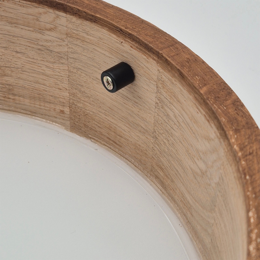 Brilagi - Plafonieră LED RGBW dimmabilă CARVALHO 1xE27/15W/230V 2700-6500K Wi-Fi stejar Ø 27,5 cm