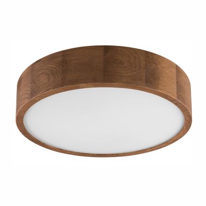 Brilagi - Plafonieră LED RGBW dimabilă CARVALHO, 2xE27/9W/230V, 2700-6500K, Wi-Fi, stejar, Ø 37,5 cm