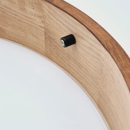 Brilagi - Plafonieră LED RGBW dimabilă CARVALHO, 2xE27/9W/230V, 2700-6500K, Wi-Fi, stejar, Ø 37,5 cm