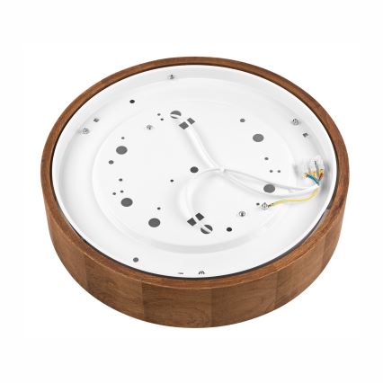 Brilagi - Plafonieră LED RGBW dimabilă CARVALHO, 2xE27/9W/230V, 2700-6500K, Wi-Fi, stejar, Ø 37,5 cm