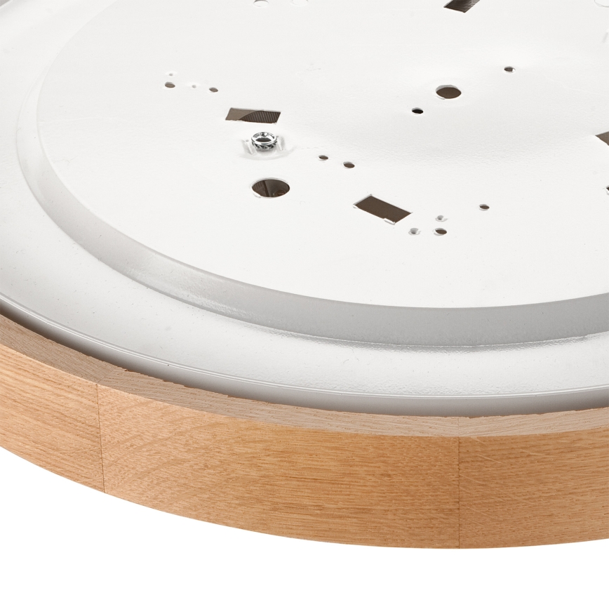 Brilagi - Plafonieră LED RGBW reglabilă CARVALHO 3xE27/15W/230V 2700-6500K Wi-Fi stejar Ø 47,5 cm