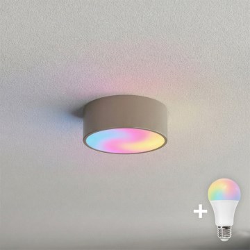 BRILAGI - Plafonieră LED RGBW dimabilă CLARE 1xE27/12W/230V 2700-6500K Ø 20 cm Wi‑Fi bej