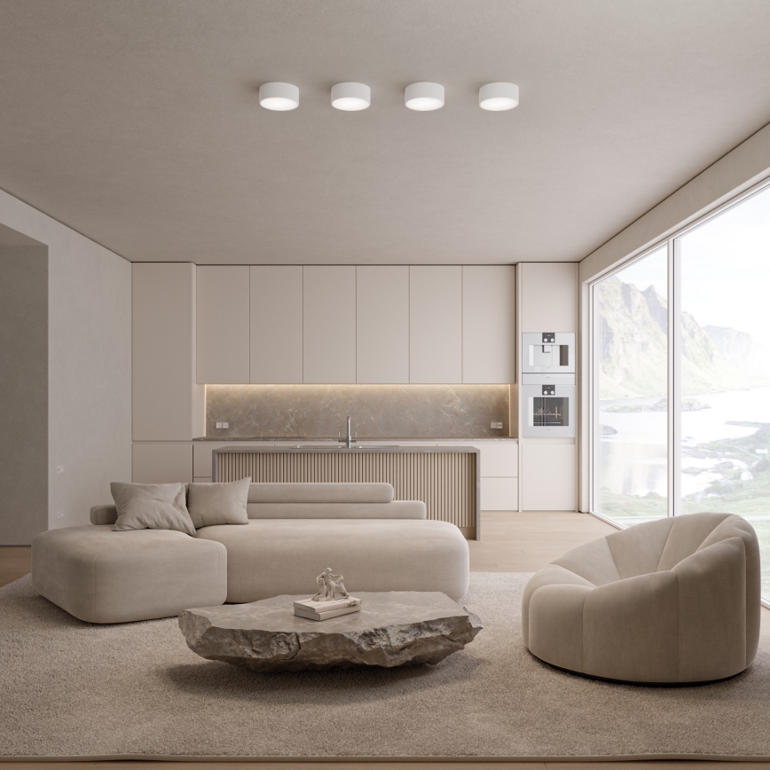 Brilagi CLARE Plafonieră LED RGBW reglabilă 1xE27, 9W, 230V, 2700–6500K, Ø 20 cm, Wi‑Fi, alb