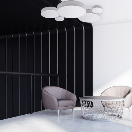 Brilagi CLARE Plafonieră LED RGBW reglabilă 1xE27, 9W, 230V, 2700–6500K, Ø 20 cm, Wi‑Fi, alb