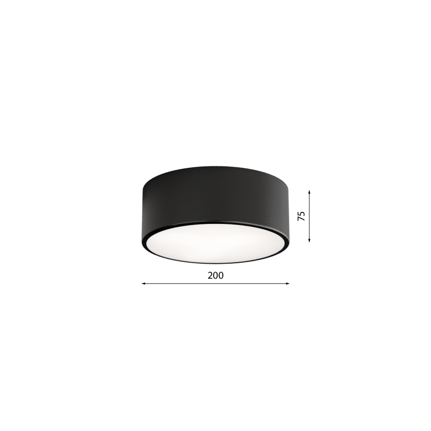Brilagi - Plafonieră LED RGBW CLARE, reglabilă, 1xE27/9W, 230V, 2700–6500K, Ø20 cm, Wi‑Fi, negru