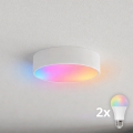 BRILAGI - Plafonieră LED RGBW dimabilă CLARE 2xE27/12W/230V 2700-6500K diametru 30 cm alb