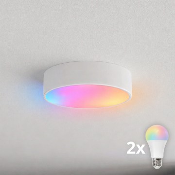 BRILAGI - Plafonieră LED RGBW dimabilă CLARE 2xE27/12W/230V 2700-6500K diametru 30 cm alb