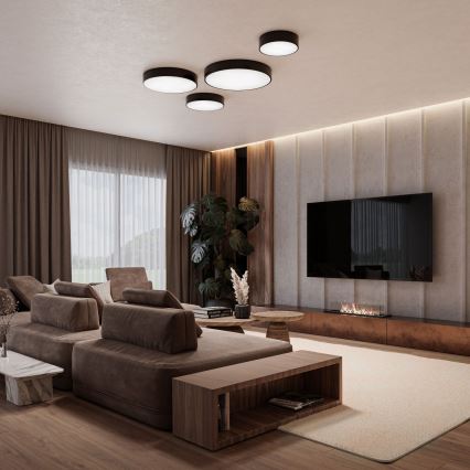 Brilagi - Plafonieră LED RGBW dimabilă CLARE 4xE27/9W/230V 2700-6500K Ø 50 cm Wi-Fi neagră