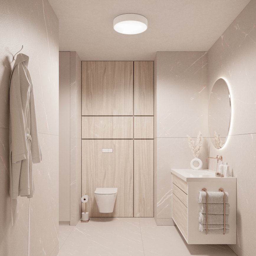 BRILAGI - Plafonieră LED RGBW reglabilă pentru baie CLARE 2xE27/12W/230V 2700-6500K Ø 30 cm IP54 albă