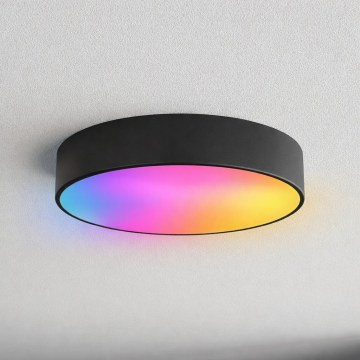 Brilagi - Plafonieră LED RGBW dimabilă pentru baie CLARE, 3xE27/9W, 230V, 2700-6500K, Ø 40 cm, IP54, Wi-Fi, negru