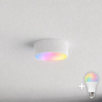 BRILAGI - Plafonieră LED RGBW pentru baie, reglabilă, CLARE, 1xE27/12W, 230V, 2700–6500K, Ø 20 cm, IP54, Wi‑Fi, alb