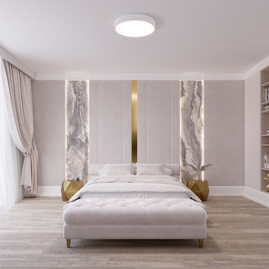 Brilagi - Plafonieră LED RGBW dimabilă CLARE 2xE27/9W/230V 2700-6500K diametru 30 cm Wi-Fi alb