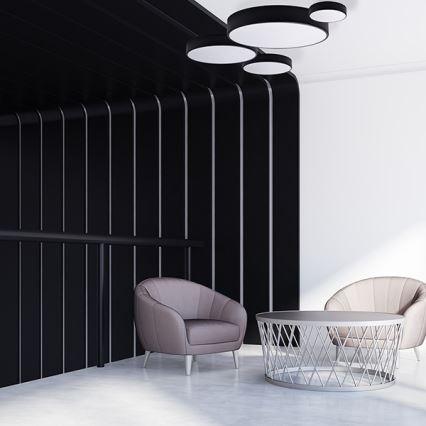 Brilagi - Plafonieră LED RGBW dimabilă CLARE 3xE27/9W/230V 2700-6500K Ø 40 cm Wi-Fi neagră