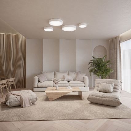 Brilagi - Plafonieră LED RGBW dimabilă CLARE 4xE27/9W/230V 2700-6500K Ø 50 cm Wi-Fi albă